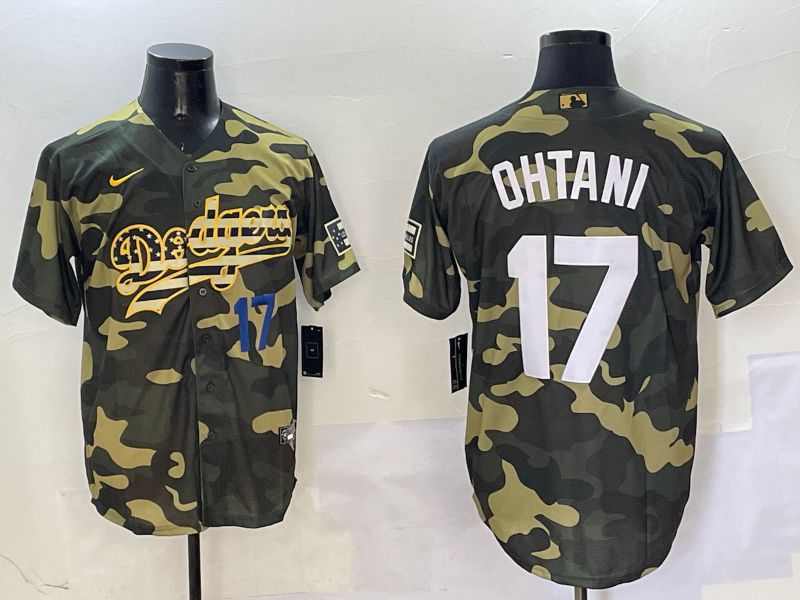 Men Los Angeles Dodgers 17 Ohtani Camo Joint Name 2025 Nike MLB Jersey style 8